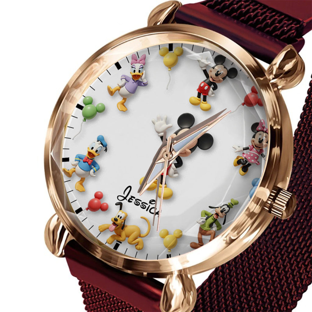 Personalized Disney Character Women's Watch Custom Name Gift for Her