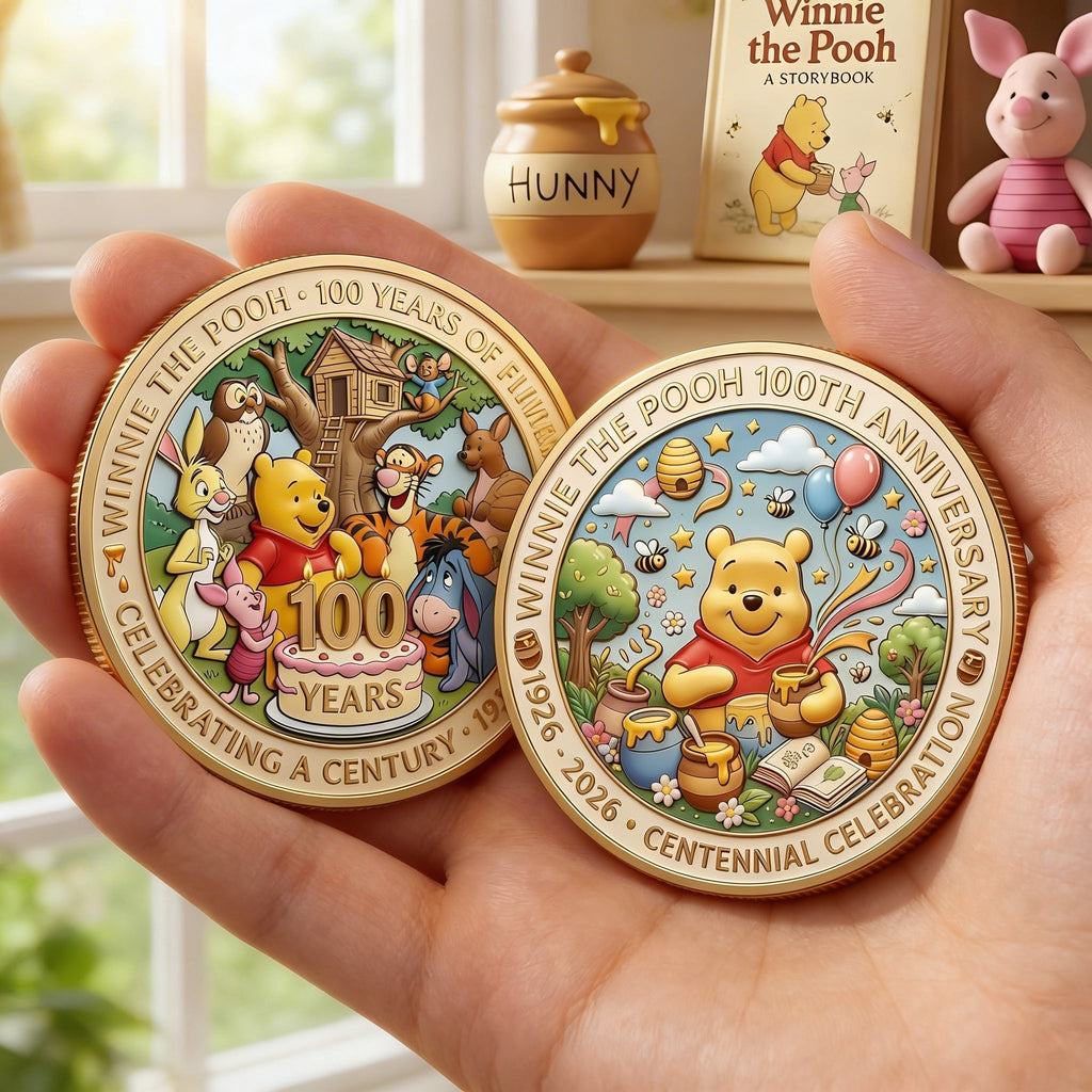 Personalized Winnie the Pooh Commemorative Coin Gift for Kids