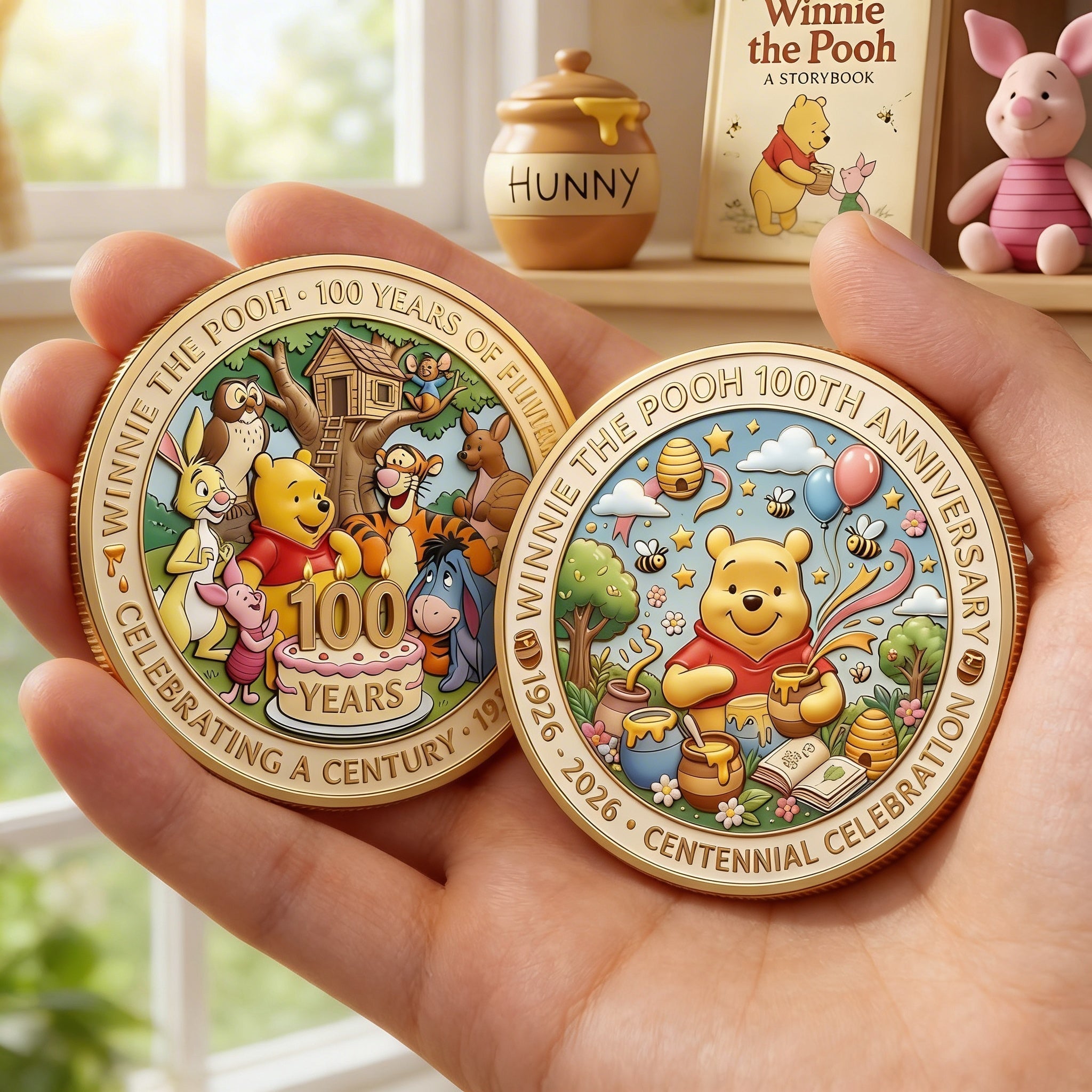 Personalized Winnie the Pooh Commemorative Coin Gift for Kids