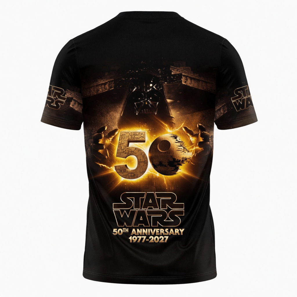 Personalized Star Wars 50th Anniversary AOP Shirt Gift for Movie Fans