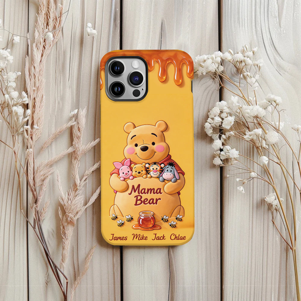 Personalized Mama Bear Phone Case Gift for Mom | Clear Silicone