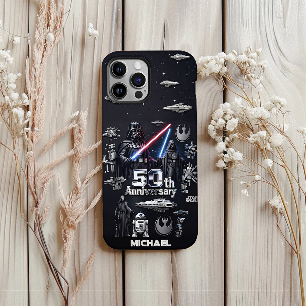 Personalized 50th Anniversary Star Wars Phone Case Gift for Movie Fans