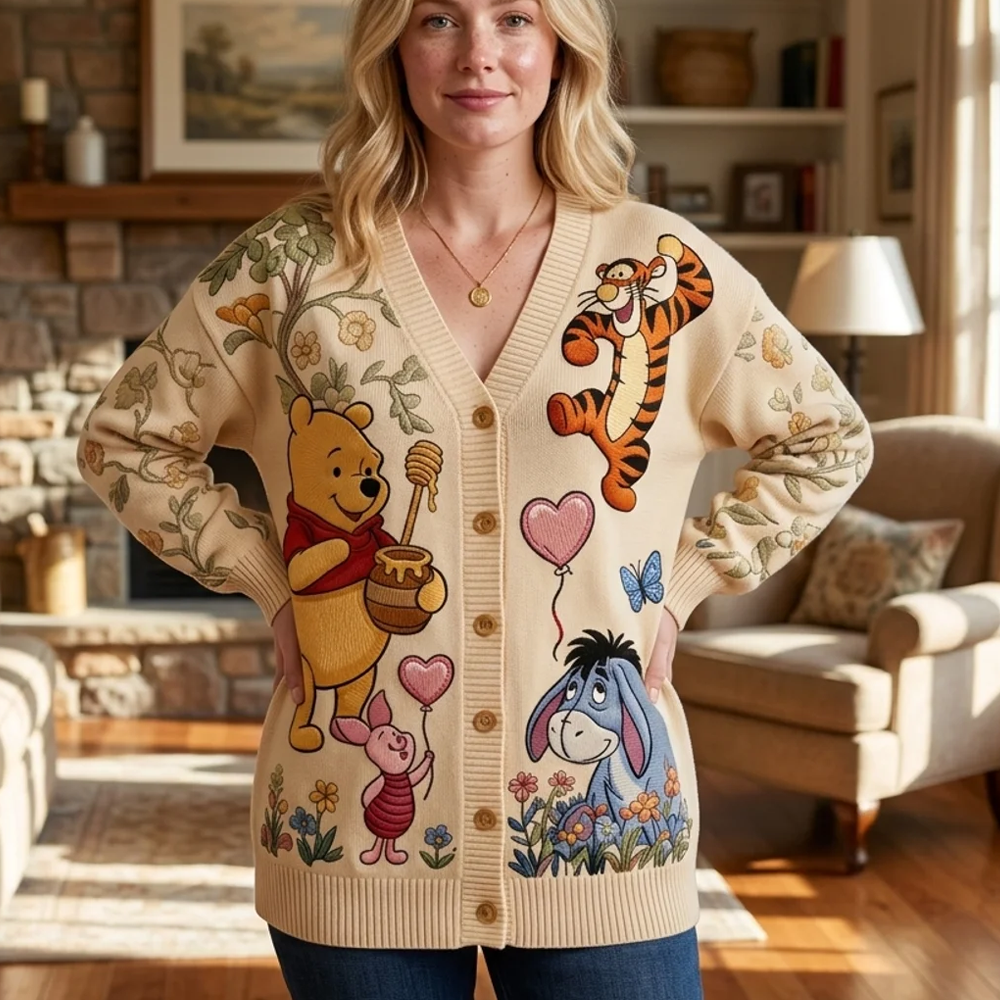 Personalized Knitted Cardigan Custom Name for Her | 100th Anniversary Gift Cardigan GradoCreations