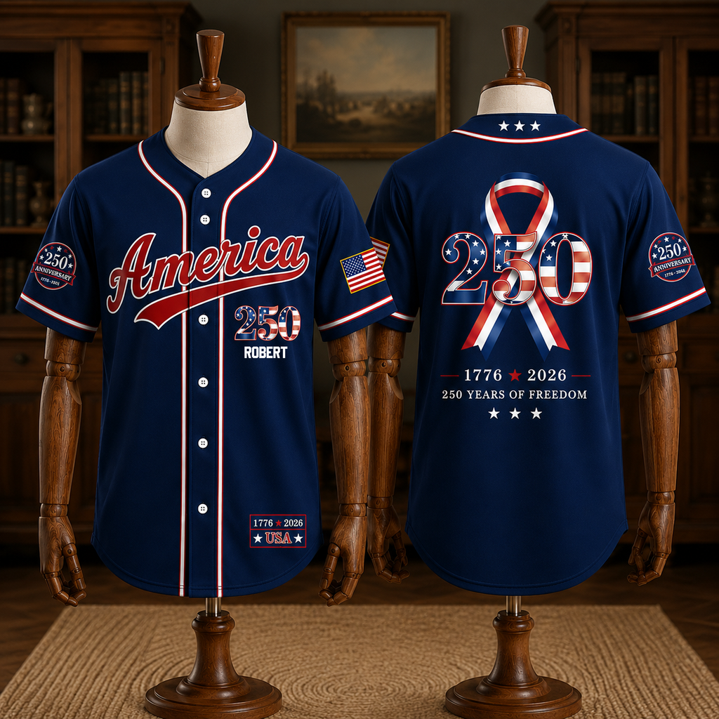 Personalized USA 250th Anniversary Baseball Jersey for Adults & Kids