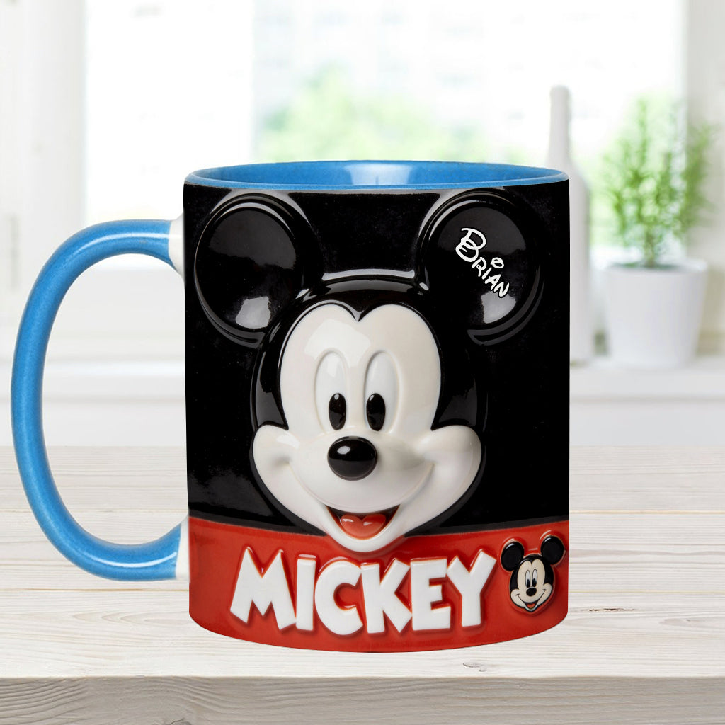 Personalized Mickey and Minnie Mouse Mug Custom Name Gift for Movie Fans