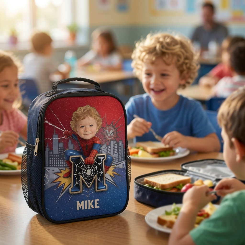 Custom Photo Kid Hero Backpack Set - Personalized Gift for Kids