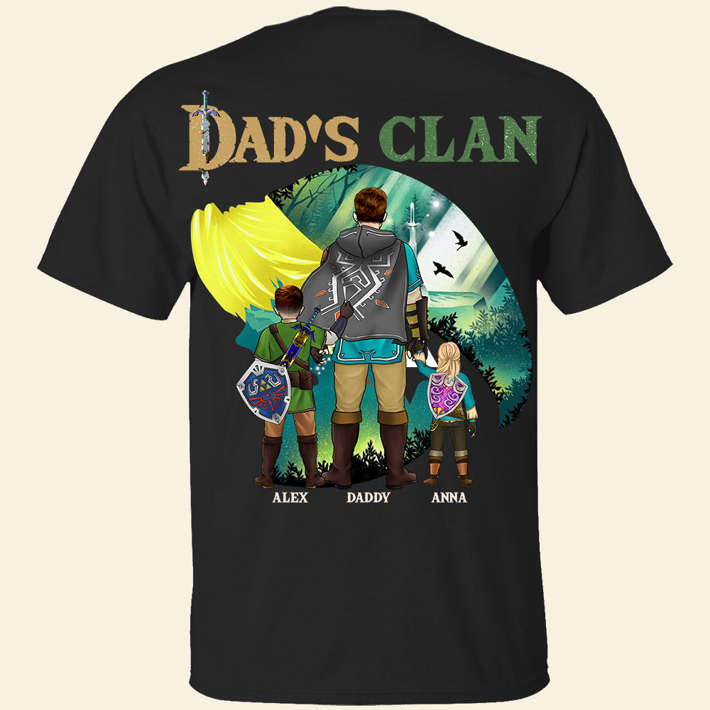 Personalized Legend of Zelda Dad T-Shirt - Custom Name Gift for Father's Day
