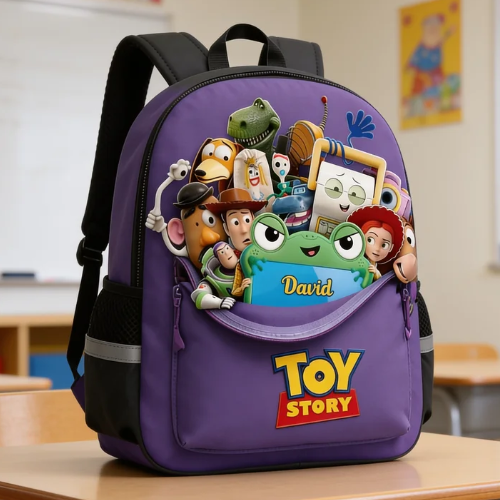 Personalized Toy Story School Backpack Set for Kids - Lunch Bag, Pencil Case & Water Bottle School Bag+ GradoCreations