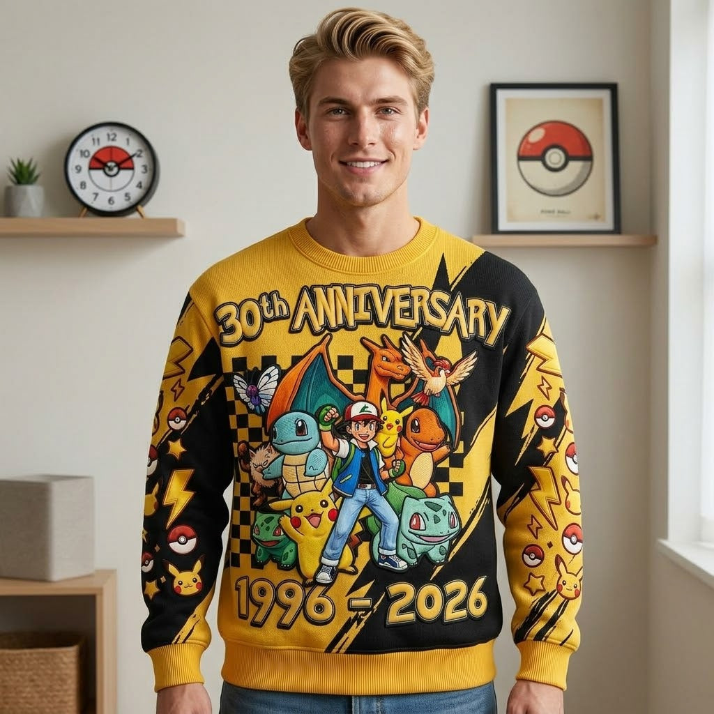 Personalized 30th Anniversary Pokémon Shirt Gift for Fans