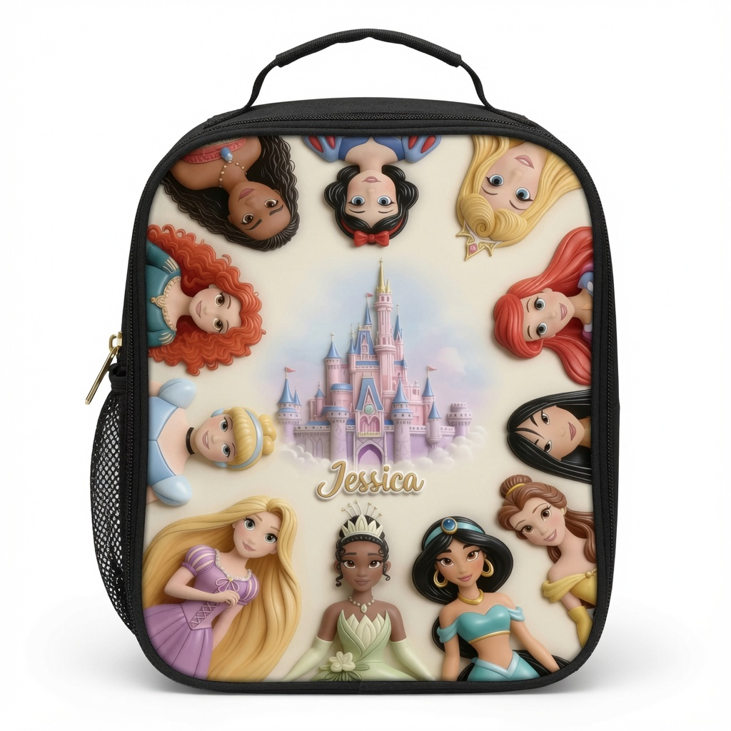 Personalized Cartoon Princess Backpack Set for Kids - School Gift School Bag+ GradoCreations