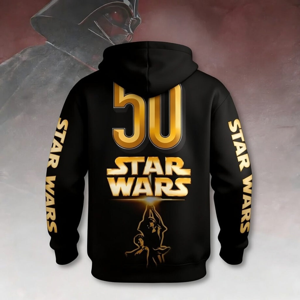 Personalized Star Wars 50th Anniversary All Over Shirt Gift for Movie Fans