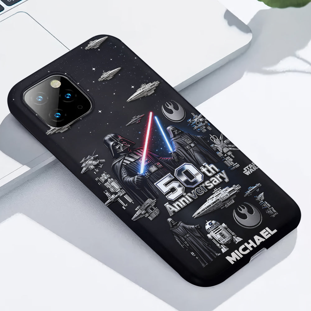 Personalized 50th Anniversary Star Wars Phone Case Gift for Movie Fans
