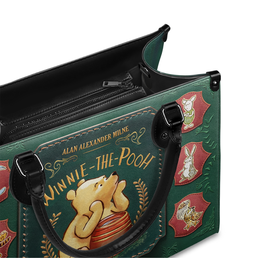 Personalized Winnie the Pooh Leather Handbag & Wallet Set Gift for Movie Fans