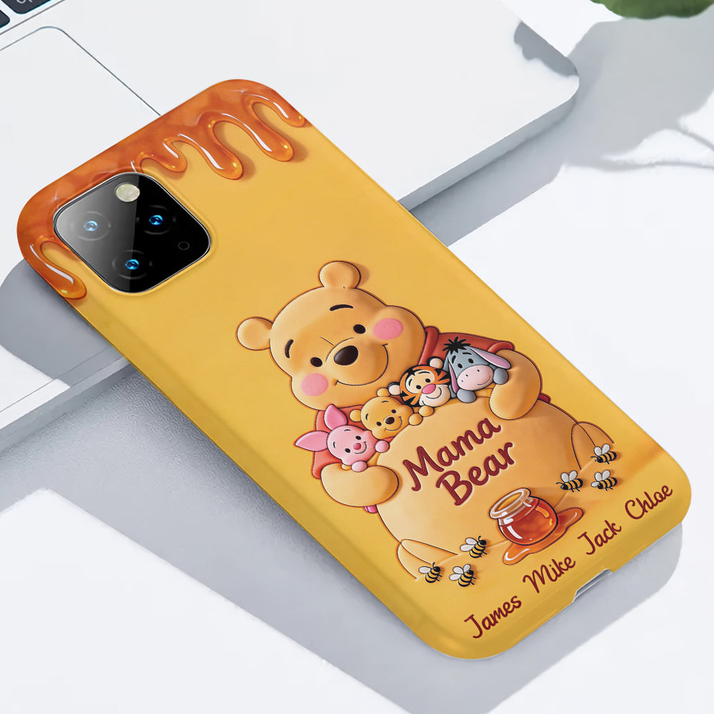 Personalized Mama Bear Phone Case Gift for Mom | Clear Silicone