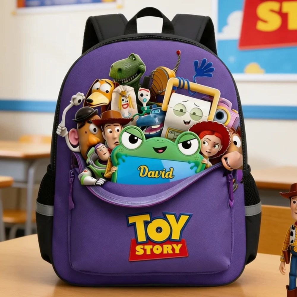 Personalized Toy Story School Backpack Set for Kids - Lunch Bag, Pencil Case & Water Bottle School Bag+ GradoCreations