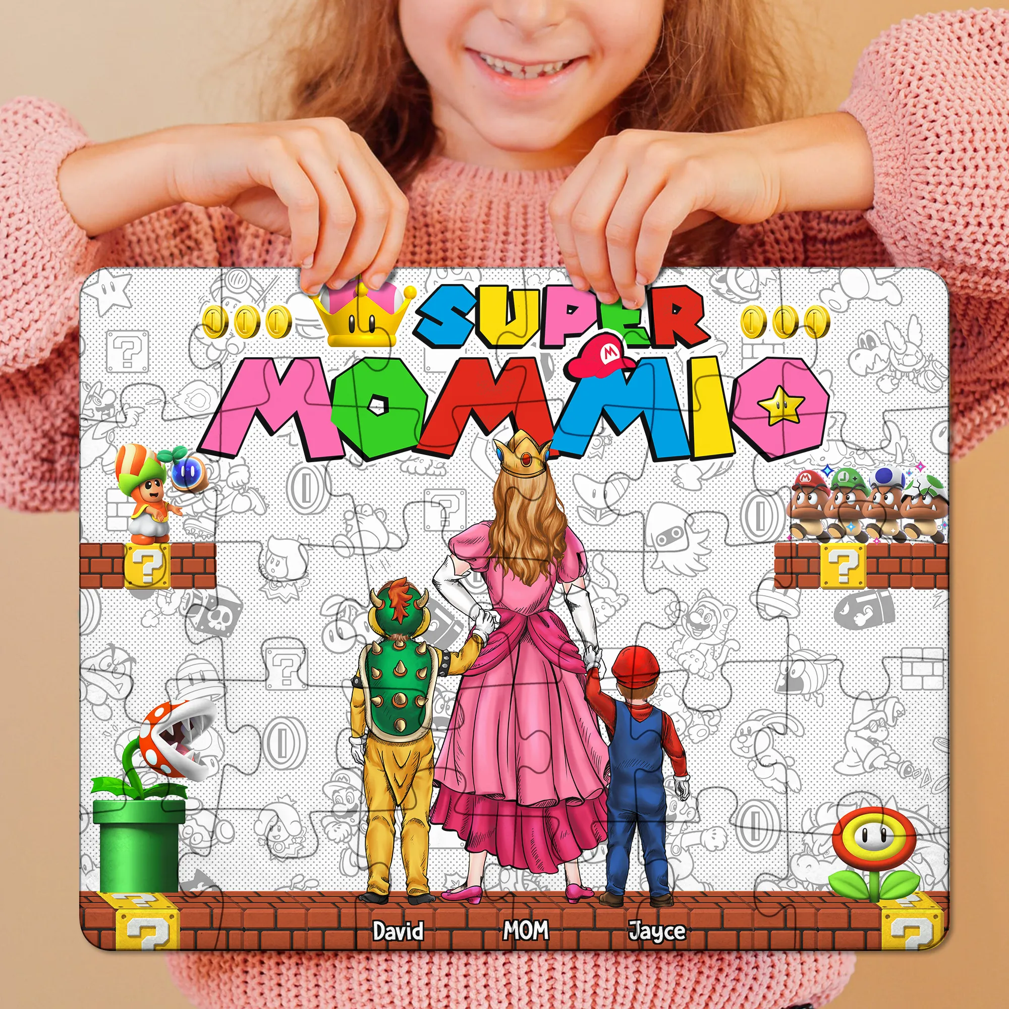 Personalized Super Mommio Puzzle Gift for Mom - Custom Fun