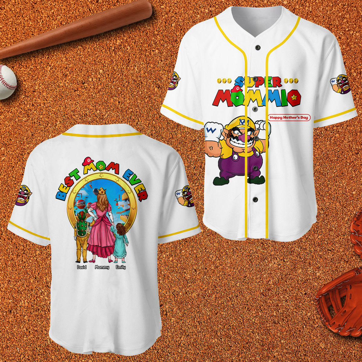 Personalized Baseball Jersey Best Mom Ever Gift for Mom