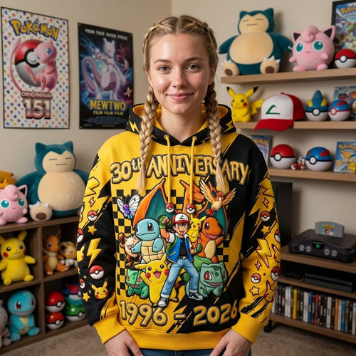 Personalized 30th Anniversary Pokémon Shirt Gift for Fans AOP Shirt GradoCreations