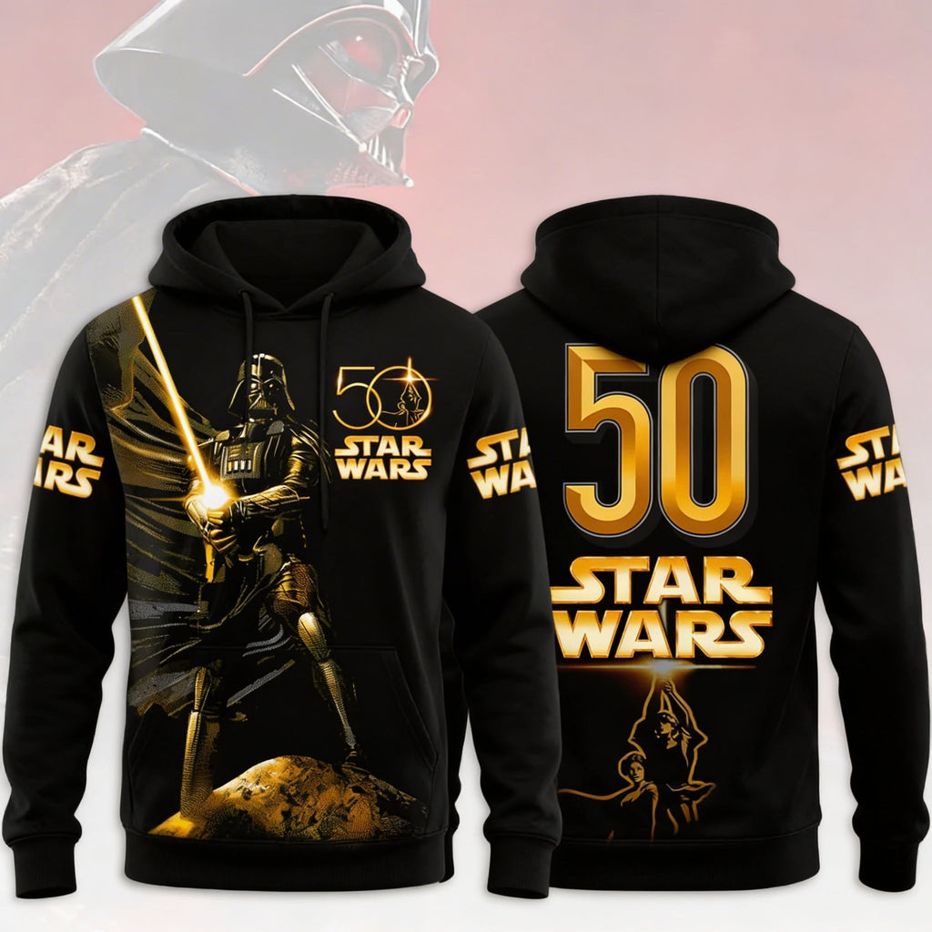 Personalized 50th Anniversary Star Wars AOP Shirt Gift for Movie Fans