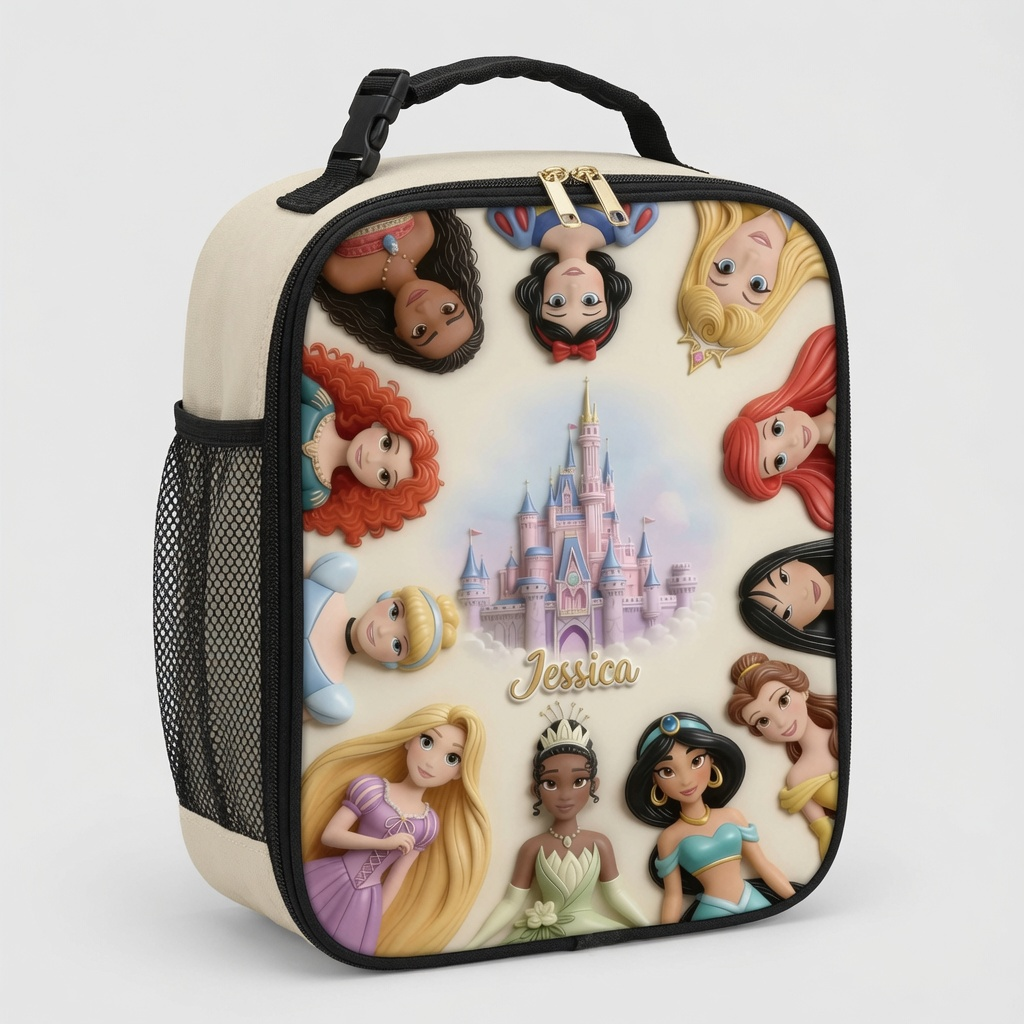 Personalized Cartoon Princess Backpack Set for Kids - School Gift School Bag+ GradoCreations