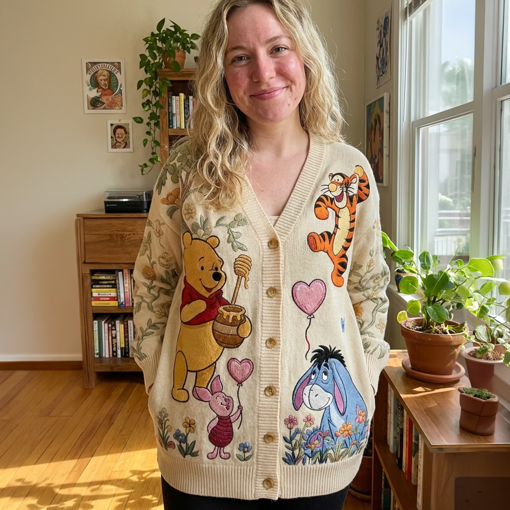 Personalized Knitted Cardigan Custom Name for Her | 100th Anniversary Gift Cardigan GradoCreations