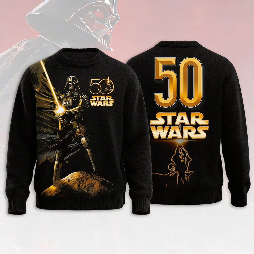 Personalized 50th Anniversary Star Wars AOP Shirt Gift for Movie Fans