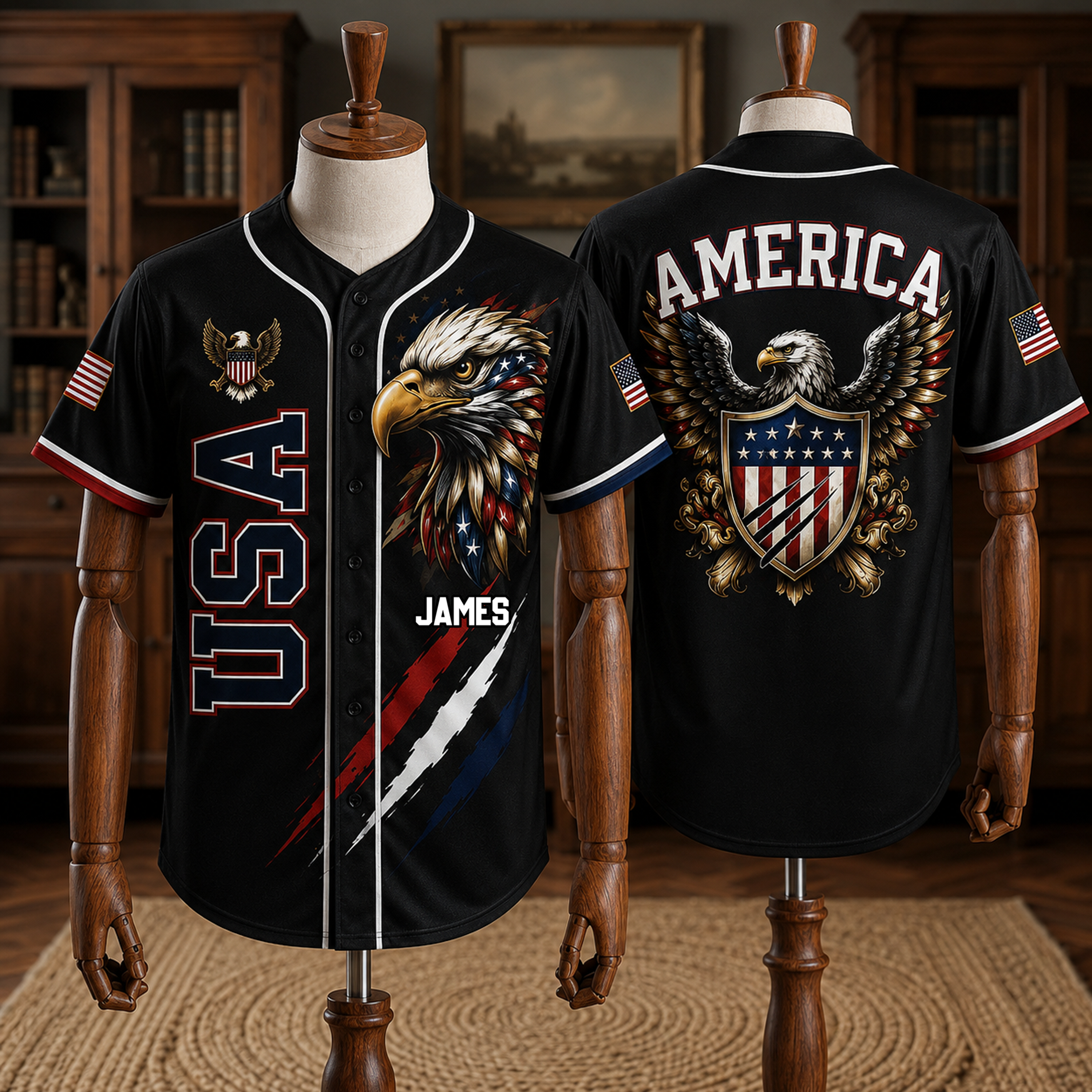 Personalized USA 250th Anniversary Baseball Jersey for Adults & Kids