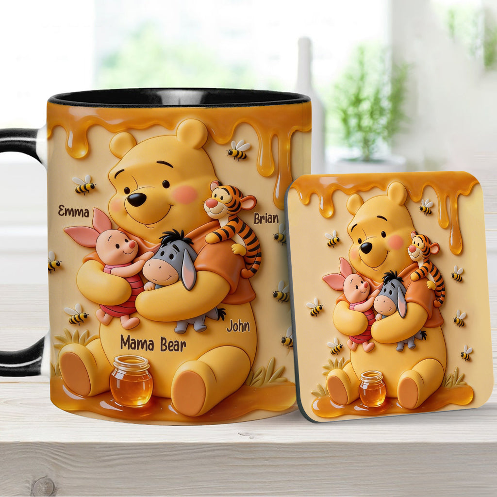 Personalized Honey Bear Mug for Mom | Custom Name Drinkware Gift