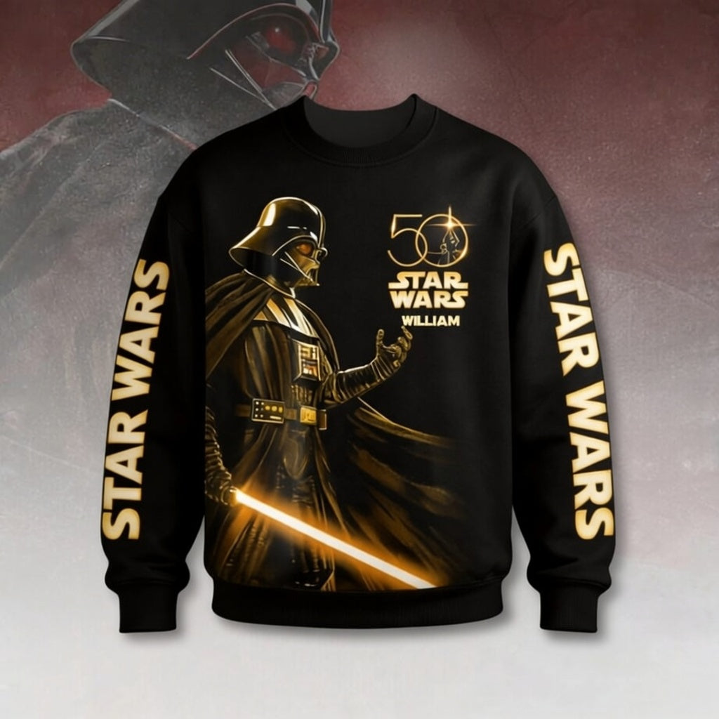 Personalized Star Wars 50th Anniversary All Over Shirt Gift for Movie Fans