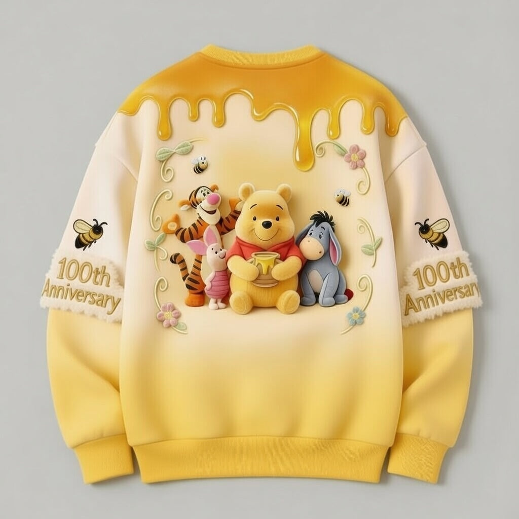 Personalized 100th Anniversary Shirt for Pooh Fans | Custom All Over Print Gift