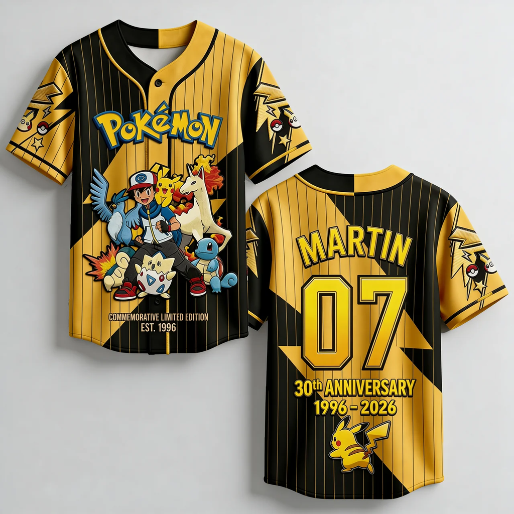 Personalized 30th Anniversary Baseball Jersey Custom Name Gift for Movie Fans