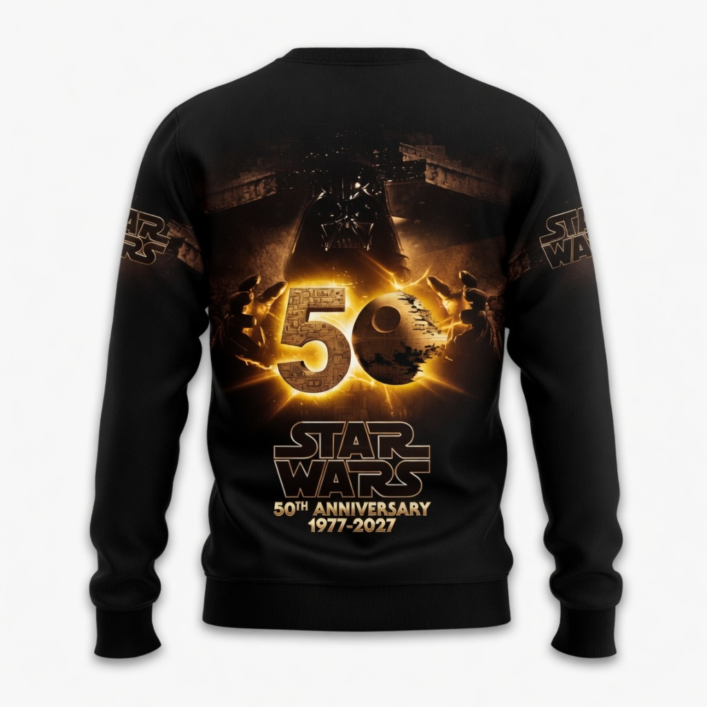 Personalized Star Wars 50th Anniversary AOP Shirt Gift for Movie Fans