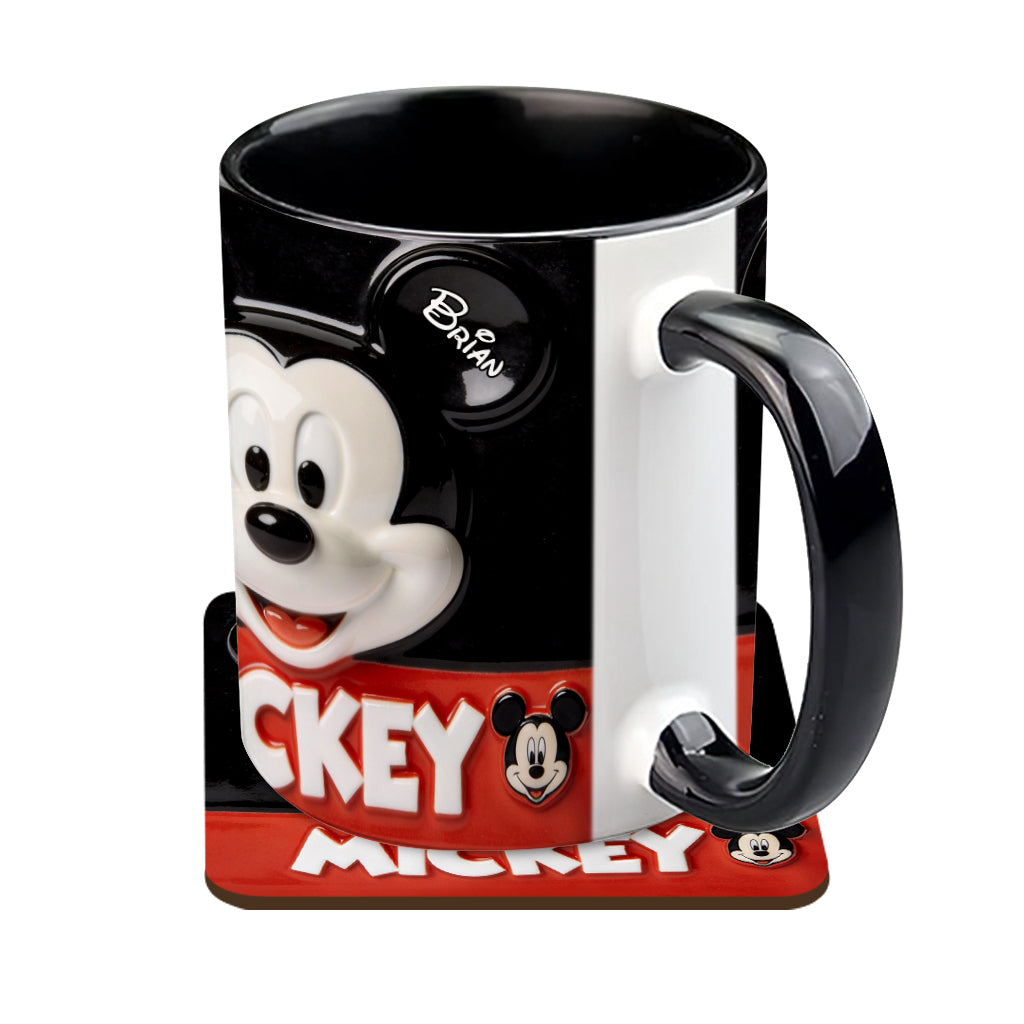 Personalized Mickey and Minnie Mouse Mug Custom Name Gift for Movie Fans