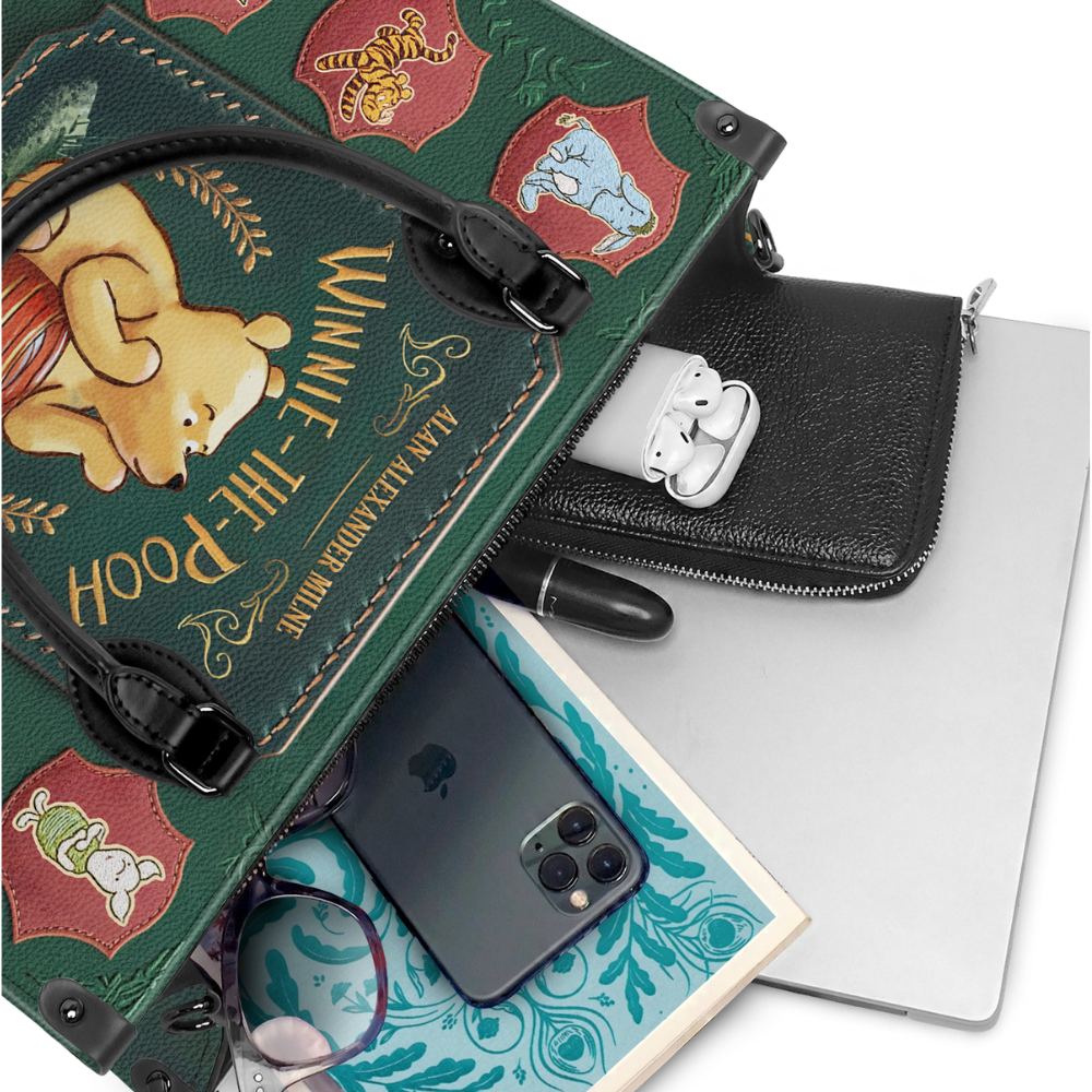 Personalized Winnie the Pooh Leather Handbag & Wallet Set Gift for Movie Fans