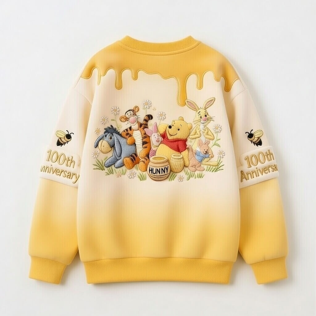 Personalized Pooh Bear 100th Anniversary All Over Shirt Gift
