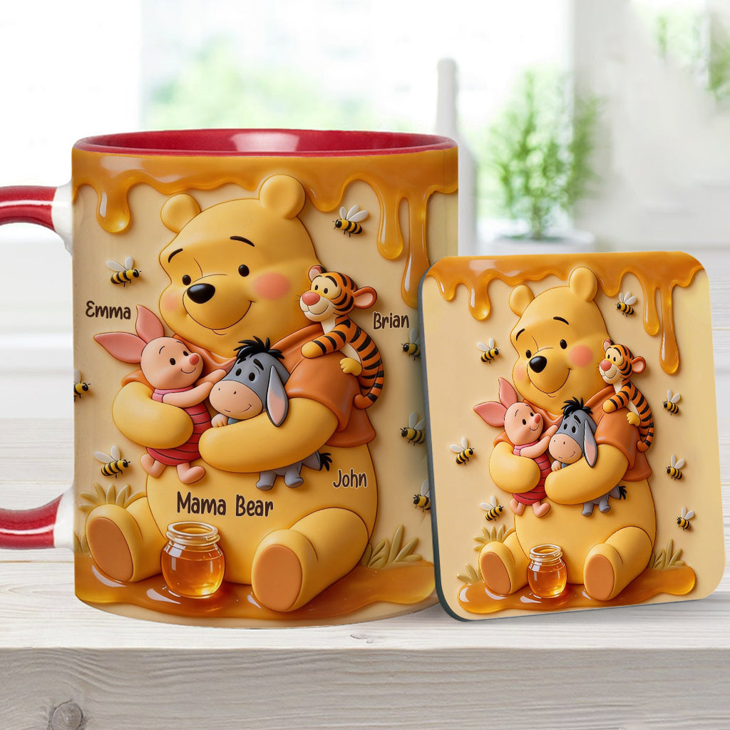 Personalized Honey Bear Mug for Mom | Custom Name Drinkware Gift