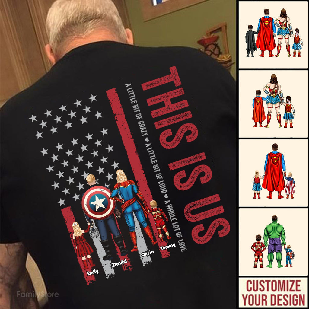 Personalized Superhero Family T-Shirt Custom Gift for Family