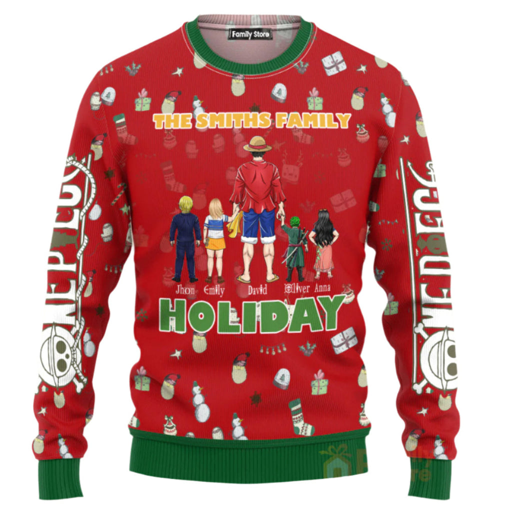 Personalized Christmas Ugly Sweater for Dad, Grandpa, Family Gift