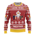 Personalized Monkey D. Luffy Christmas Sweatshirt Gift for Dad
