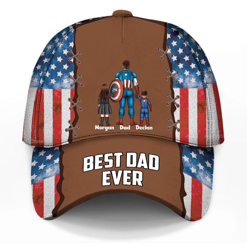 Personalized Superhero Cap for Dad - Best Dad Ever Gift - Father's Day