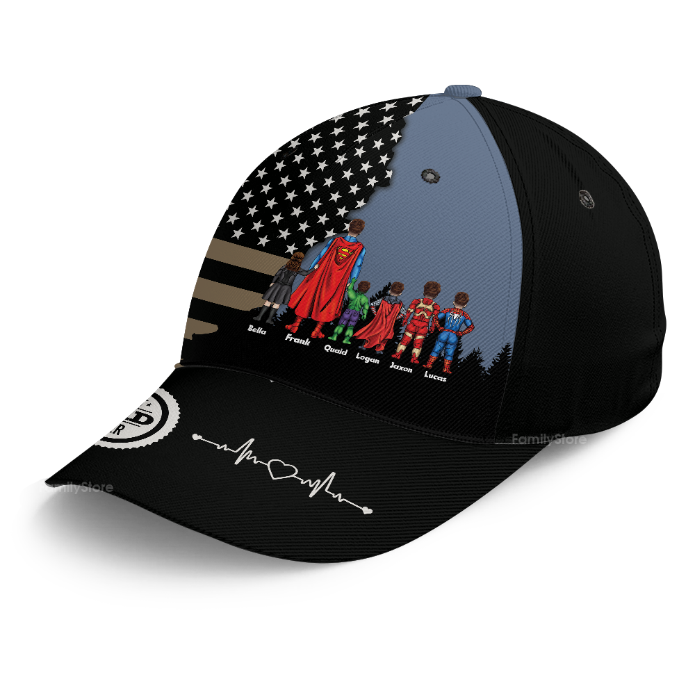 Personalized Super Hero Dad Cap | Custom Gift for Father's Day