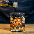 Personalized Whiskey Glass with Dragon Ball Design for Anniversary Gift