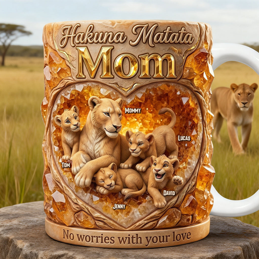 Personalized Hakuna Matata Mom Mug Custom Name Gift for Mom