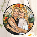 Personalized Stained Glass Suncatcher Gift for Mom or Grandma - Cherished Moments