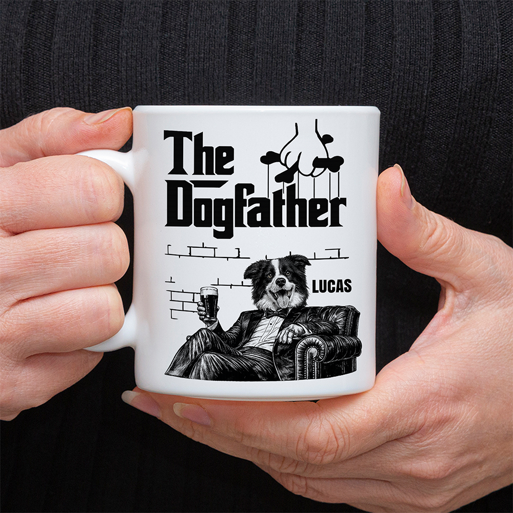 Personalized Dog Father Mug Custom Photo Gift for Dad HN590 - mug GradoCreations