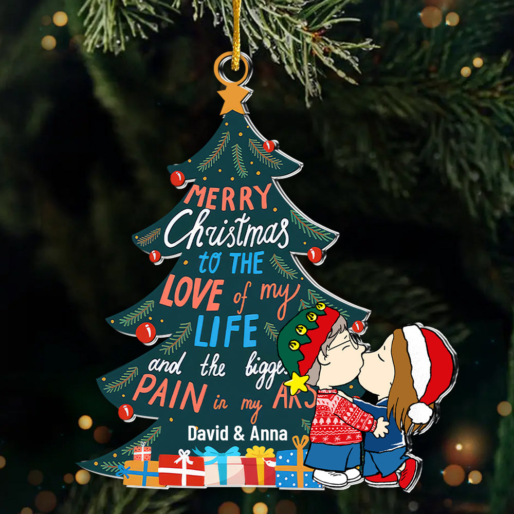 Personalized Acrylic Christmas Ornament for Couples Gift