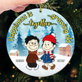 Personalized Acrylic Ornament for Couples Happiness Together Christmas Gift