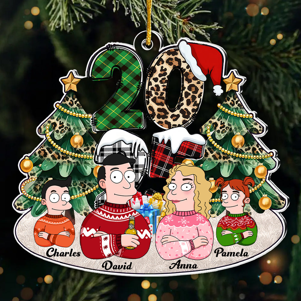 Personalized Family Christmas Acrylic Ornament Gift Idea