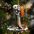 Personalized Spooky Couple Acrylic Ornament Custom Name Gift