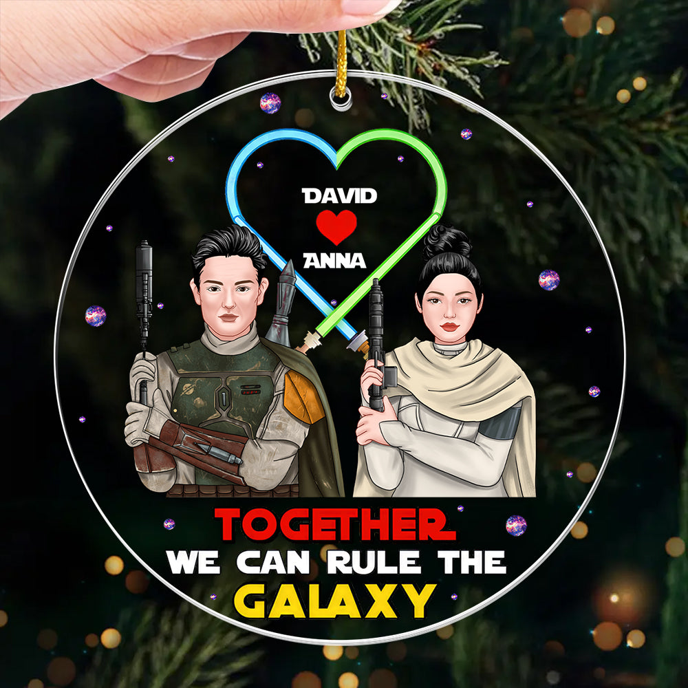 Personalized Acrylic Ornament Together We Can Rule the Galaxy Gift for Couples Christmas
